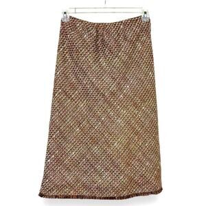 Vintage tweed style A line Alfred Dunner skirt sz 8 feminine office casual chic